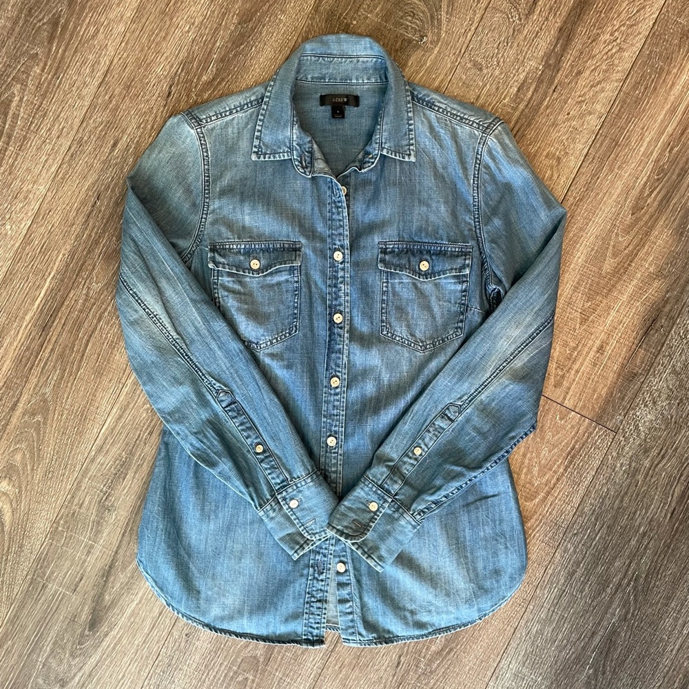 J.Crew Womens Denim Shirt Size 2